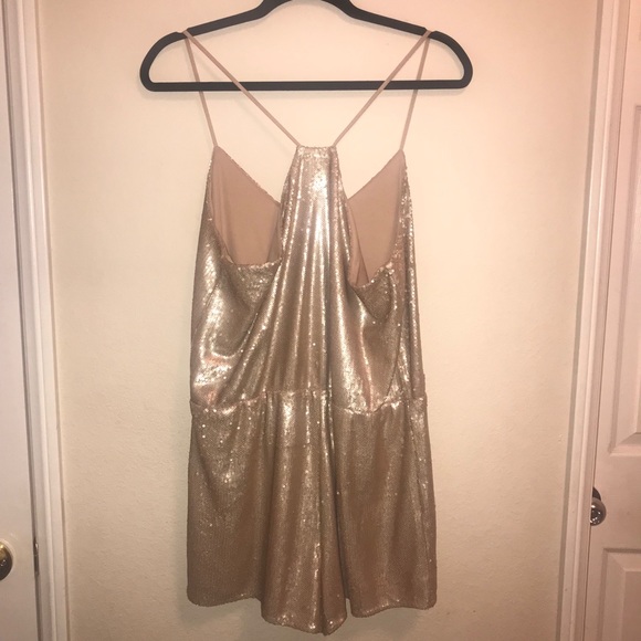 FOREVER 21 gold sequin romper - Picture 3 of 4